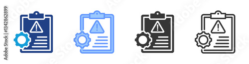 Failure Reporting icon set multiple style collection