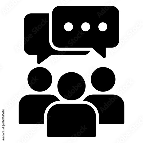 Discussion or brainstorming icon for team and group work