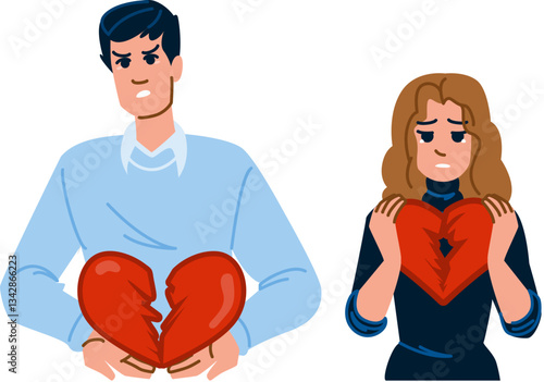 healing broken heart vector