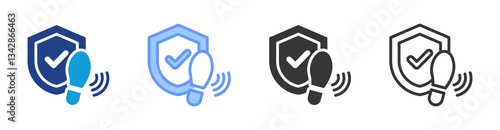 Perimeter Security icon set multiple style collection