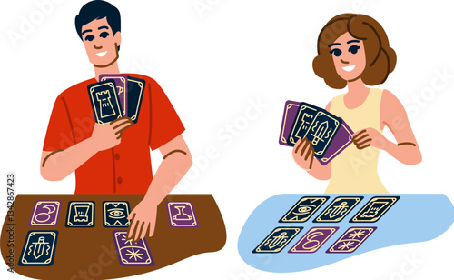 psychic tarot reading vector