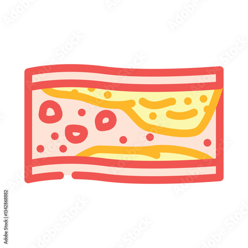 atherosclerosis cardiology disease color icon vector illustration