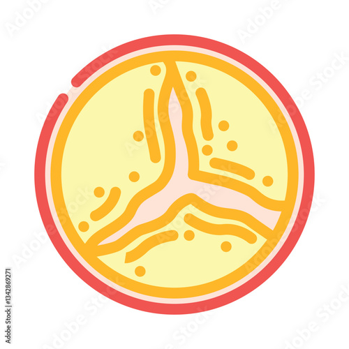 aortic stenosis cardiology disease color icon vector illustration