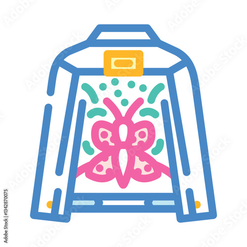hand painted jacket diy fashion handmade color icon vector illustration