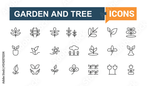 Planting icon. Contain linear sign gardening, garden, environment, eco, nature, grow, plant and more. Thin linear style icons. Ecology line icon. Editable vector art and illustration.