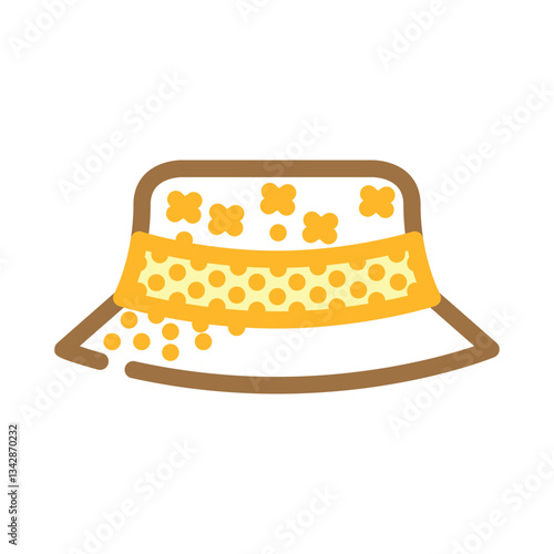 embellished hat diy fashion handmade color icon vector illustration