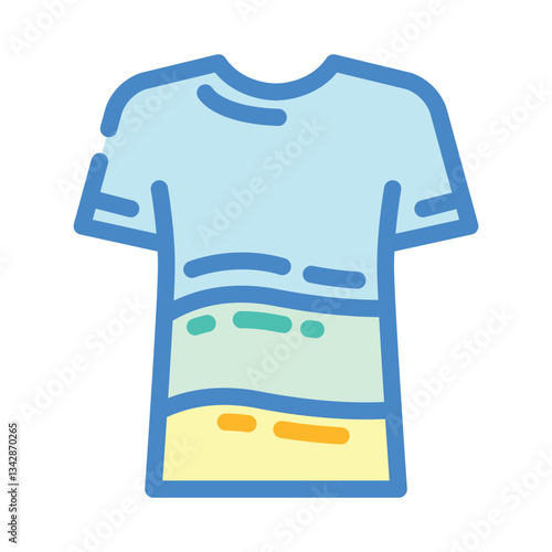 dip dye shirt diy fashion handmade color icon vector illustration