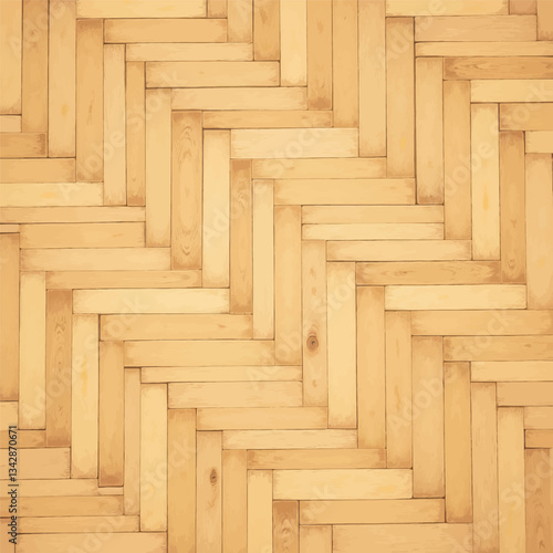 Herringbone Patterned Light Wood Planks Background