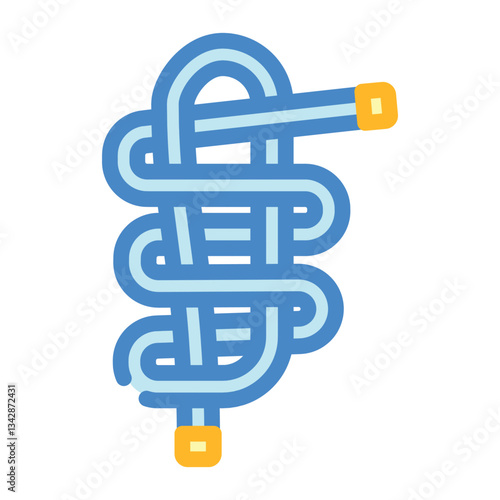 heaving line knot nautical color icon vector illustration