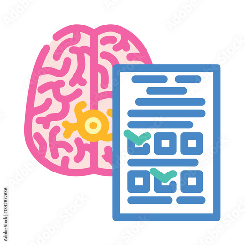 neurological tests color icon vector illustration