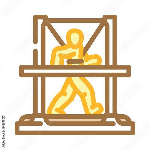 neurological rehabilitation color icon vector illustration