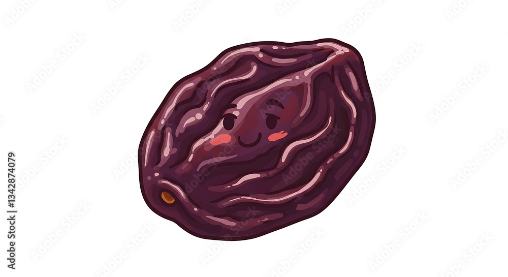 Obraz premium Adorable Raisin Cartoon Character with a Cute Face and Sweet Look
