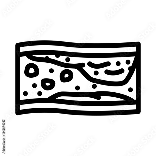 atherosclerosis cardiology disease line icon vector illustration