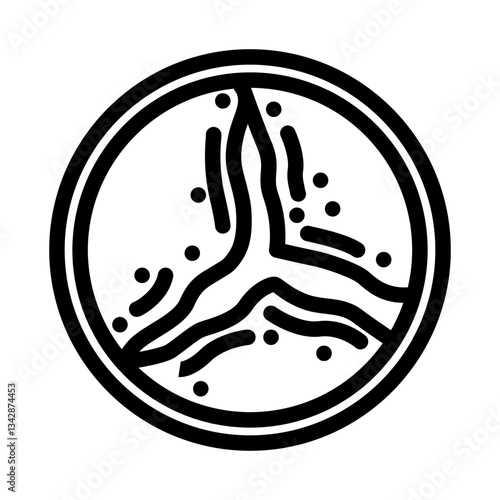 aortic stenosis cardiology disease line icon vector illustration