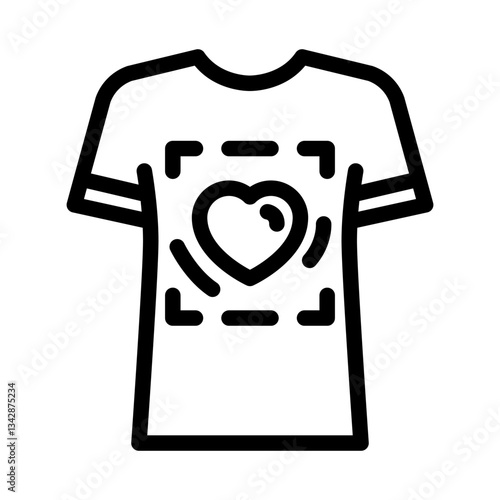 customized t shirt diy fashion handmade line icon vector illustration