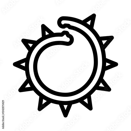 spikes accessories diy fashion handmade line icon vector illustration