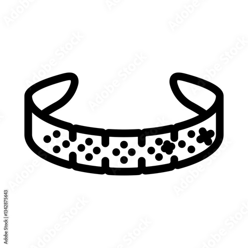 rhinestone accessories diy fashion handmade line icon vector illustration