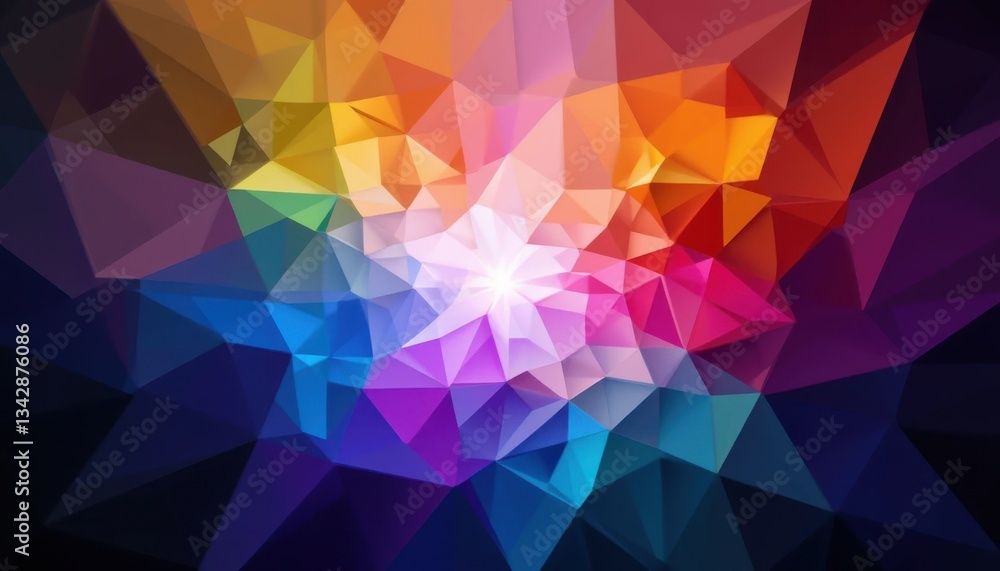 Vibrant Triangular Abstract Art A Colorful Geometric Design Vibrant Triangular Abstract Art A Colorful Geometric Design