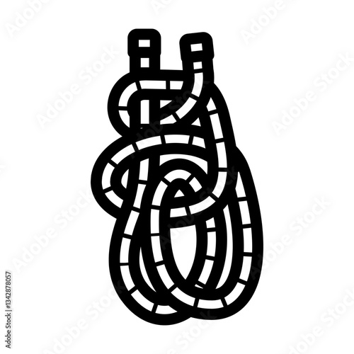 anchor hitch fisherman knot line icon vector illustration