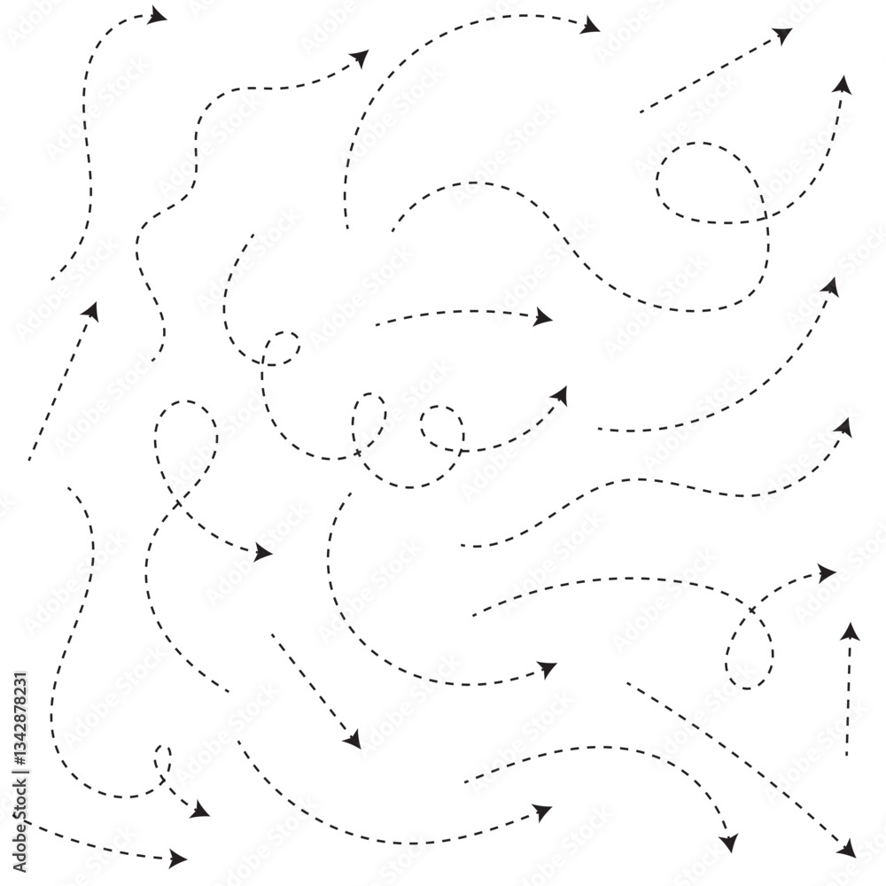 Black Dotted Hand Drawn Arrows Set on White Background. Arrow, Cursor Icon. Vector Pointers Collection. Back, Next Web Page Sign. Black Dotted Hand Drawn Arrows Set on White Background. Arrow, Cursor Icon. Vector Pointers Collection. Back, Next Web Page Sign.