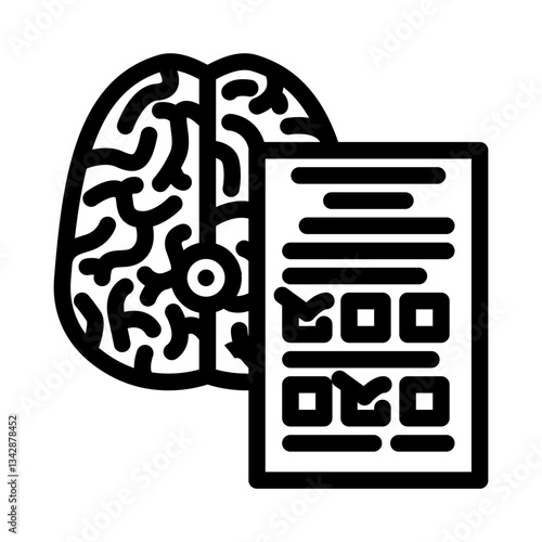 neurological tests line icon vector illustration