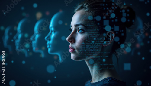 An image representing identity theft and deepfake technology. Promoting prevention of cybercrime and fraud.