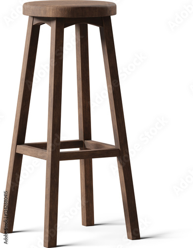 3D Wooden bar stool