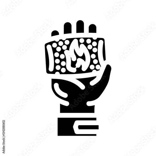 hand warmer ski resort glyph icon vector illustration
