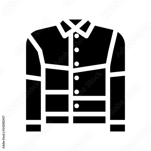 patchwork jacket diy fashion handmade glyph icon vector illustration