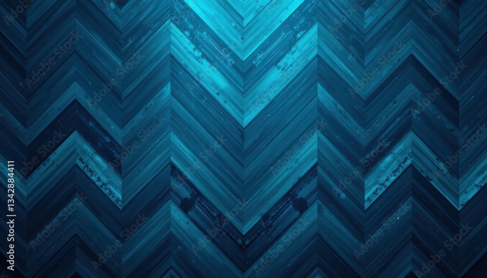 Abstract Chevron Pattern Pixelated Turquoise and Indigo Background Abstract Chevron Pattern Pixelated Turquoise and Indigo Background
