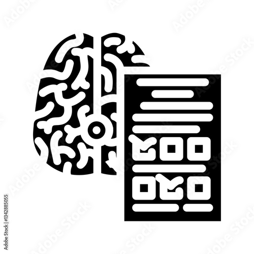 neurological tests glyph icon vector illustration