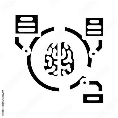 neurological expertise glyph icon vector illustration