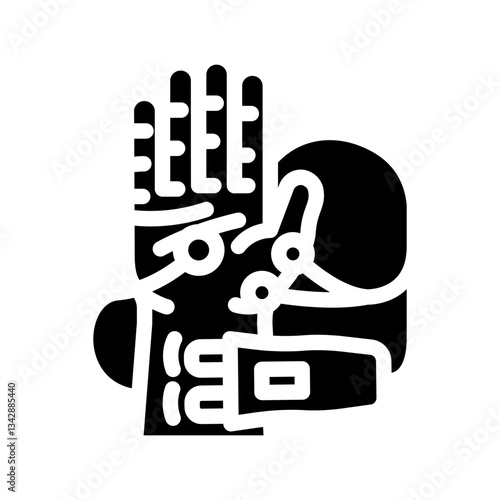 emg procedure neurologist glyph icon vector illustration