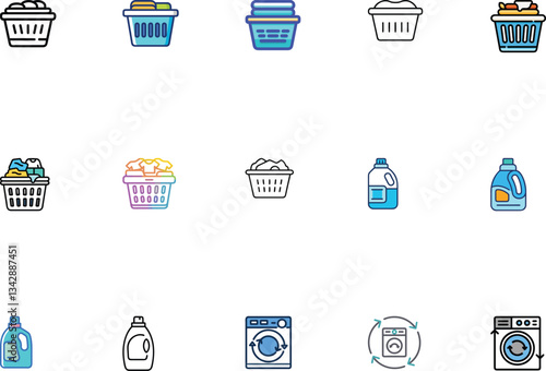 Landry Icon Pack Unique Laundry And Cleaning Icon.