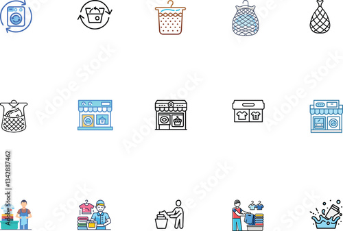 Landry Icon Pack Unique Laundry And Cleaning Icon.