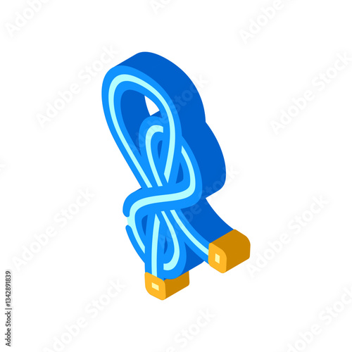 buntline hitch nautical knot isometric icon vector illustration