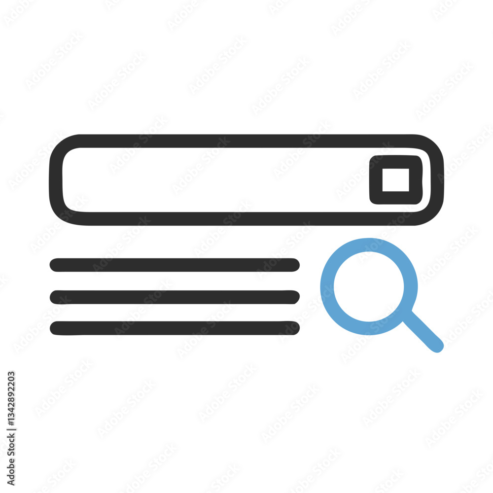 Search bar icon with magnifying glass symbol Search bar icon with magnifying glass symbol