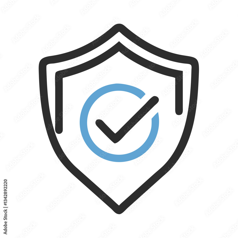 Verified security shield icon with checkmark Verified security shield icon with checkmark