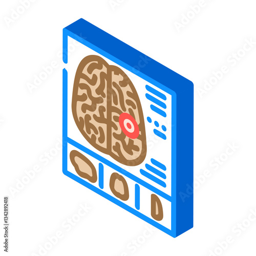brain examination neurologist isometric icon vector illustration