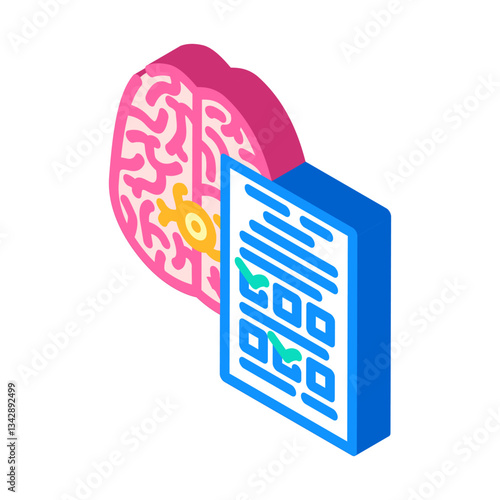 neurological tests isometric icon vector illustration