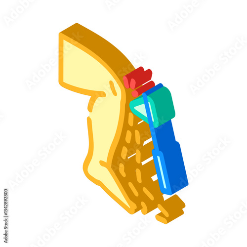 reflex testing neurologist isometric icon vector illustration