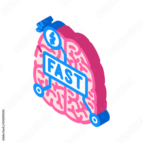 stroke evaluation isometric icon vector illustration