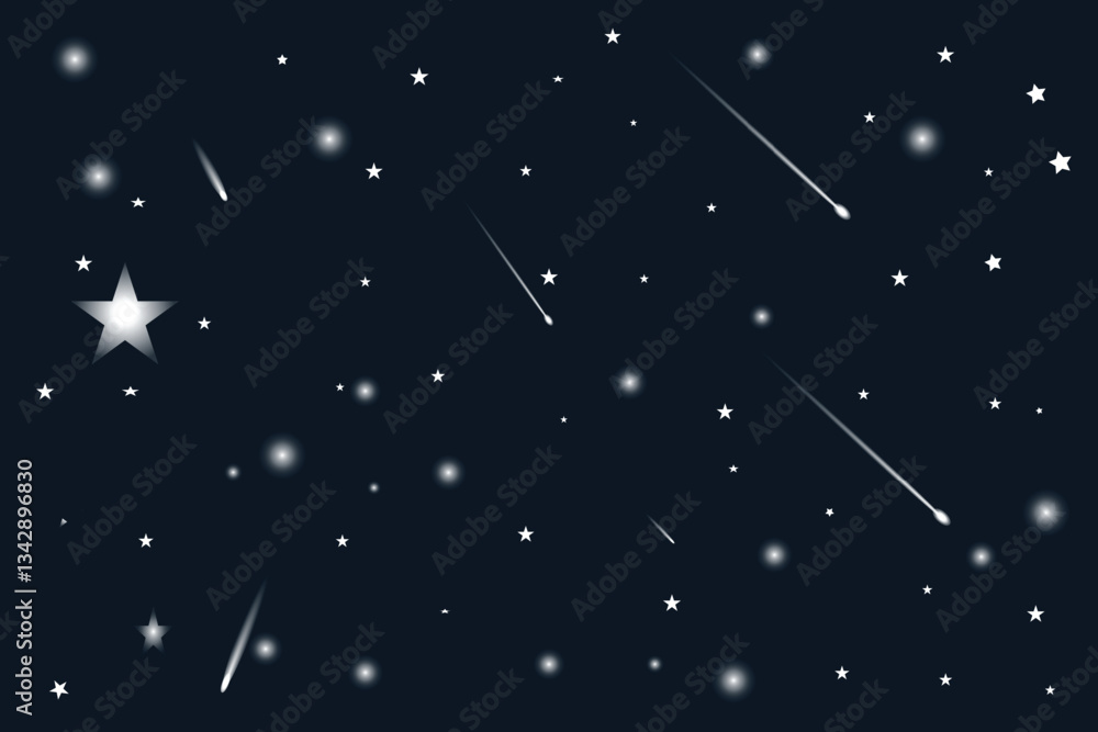 Fototapeta premium starry night sky background. Night sky. Stars, moon in night sky background. Moonlight night sky. Dark blue space background with stars. Universe background design. Wallpaper, template design.