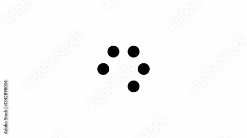 Looping Dots Loading Progress Animation, Modern UI Design