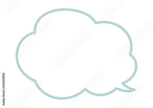 シンプルなもくもく吹き出し