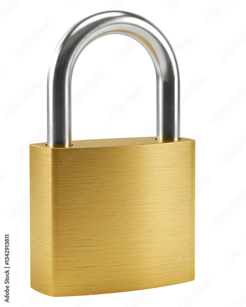 Golden Brass Padlock – Secure and Sturdy Locking Mechanism isolated on transparent background Golden Brass Padlock – Secure and Sturdy Locking Mechanism isolated on transparent background
