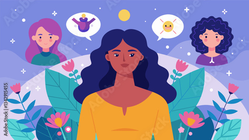 A forum dedicated to empowering and lifting up women through discussions on selfcare confidence and personal growth.. Vector illustration