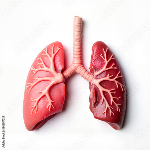 Wallpaper Mural Realistic depiction of healthy lungs on plain white background, medical representation Torontodigital.ca