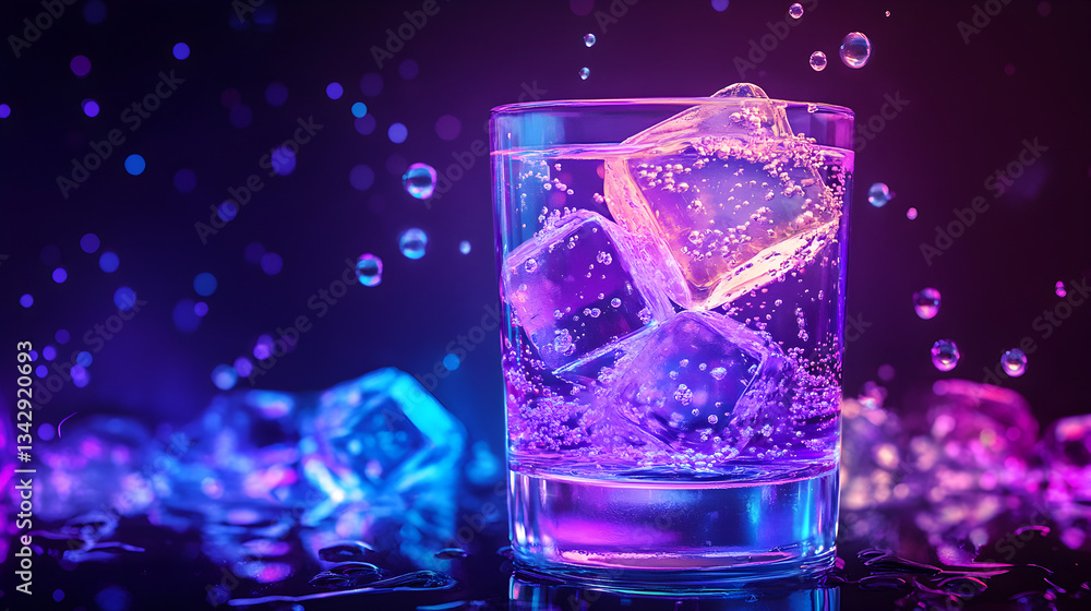 drink with swirling smoke inside, served in a futuristic cup that seems to float above the surface drink with swirling smoke inside, served in a futuristic cup that seems to float above the surface