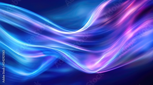 Abstract Swirling Lines Displaying Gradient Colors Of Blue And Purple
